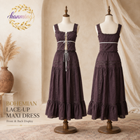 Nouvel ensemble de robe décontractée pour femmes, multicolore, à lacets, sans manches, 2 pièces, mignon et frais, printemps/été, ODM, 100% coton