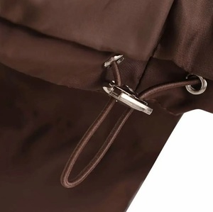 Chaqueta Acolchada con Capucha Marrón, Cierre de Cremallera, Corta, Informal, de Invierno, Resistente al Viento, Relleno de Poliéster, Corte Ajustado, Unisex - Product Image 5