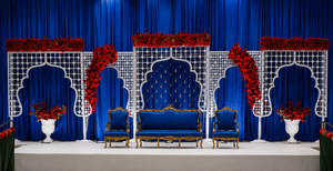 ฉากเวทีงานแต่งงานทรงโค้งโลหะน้ำหนักเบาแบบตัดด้วยเลเซอร์สไตล์โมเดิร์นแบบอาหรับและโมร็อกโก พร้อมปรับแต่งขนาดและสไตล์สำหรับงานอีเว้นท์ในสหรัฐอเมริกา - Product Image 2