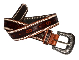 Ceintures Western personnalisées de créateur, embossées, avec boucle florale pour jeans - Product Image 3