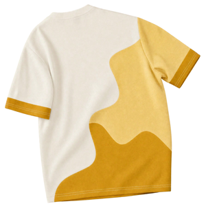 เสื้อยืดคอกลมแขนสั้นผู้ชาย ทรงโอเวอร์ไซส์ สีบล็อก  ผ้าโพลีเอสเตอร์/คอตตอน  ใส่สบายๆ  ไม่มีลายโลโก้ด้านหน้า  เหมาะสำหรับใส่ในฤดูร้อน  สไตล์สตรีทแวร์  ใส่ได้ทุกวัน - Product Image 2