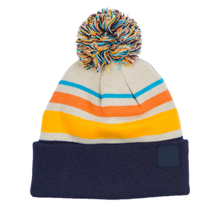 OEM Premium Windproof 100% Acrylic <b>Winter</b> Beanie Custom Hand Embroidery Warm Hats Fashion Jacquard ORANGE Pomp Unisex - Product Image 4