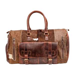 Sac de voyage en cuir véritable, sac de week-end, sac de voyage vintage, fermeture éclair, portable, léger, grande capacité, bagage à main - Product Image 2