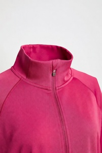 Veste de yoga respirante et durable pour femmes grandes tailles, de haute qualité, avec fermeture éclair intégrale, couleur unie, veste de fitness avec logo sur le devant, sans couture - Product Image 6