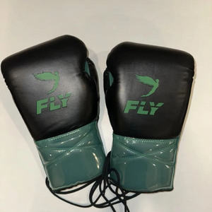 Gants de boxe noirs et vert foncé personnalisés OEM ODM disponibles, en cuir véritable, pour l'entraînement professionnel, le sparring et la compétition. - Product Image 4