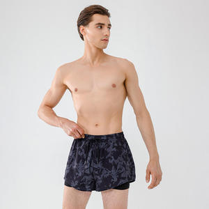 Pantalones Cortos Deportivos para Hombre, Color Naranja Sólido, con Cordón Ajustable, de Secado Rápido, Estilo Casual, Cintura Alta, Tela Satinada, Ecológicos y Transpirables - Product Image 3