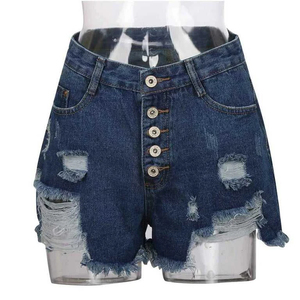 Shorts de Mezclilla de Cintura Alta para Mujer, con Mezclilla Elástica Premium, Ajuste Cómodo, Aspecto Vintage Lavado, Detalle Desgarrado - Product Image 3