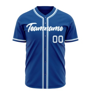 Men Baseball Jersey Polyester Mesh Custom Logo Team Uniform Breathable Sportswear Button Down Bulk Supply OEM - Product Image 1