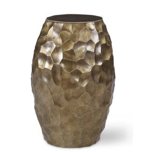 Taburete Cilíndrico de Acero Inoxidable Plateado, Mueble Contemporáneo para el Hogar, Otomana Decorativa para Sala de Estar, Diseño Duradero - Product Image 2