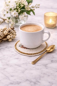 แผ่นรองแก้วทำมือประดับลูกปัดสำหรับโต๊ะกาแฟ ห้องรับประทานอาหาร และการเสิร์ฟแขก งานปักลายแบบดั้งเดิมอย่างมีสไตล์ - Product Image 2