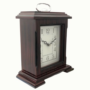 Horloge de bureau ovale moderne en métal, mécanique, silencieuse, avec affichage des heures par sonnerie, fonctionne sur piles - Product Image 3