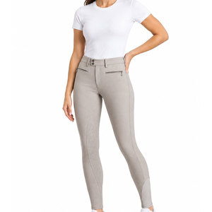 Pantalones de equitación para mujer, cintura alta, agarre de silicona, elásticos en 4 direcciones, transpirables, de poli-spandex, leggings personalizados para montar a caballo - Product Image 6