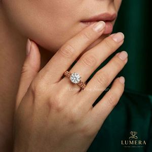 Open Work Lattice Band High Quality Lab Grown Diamond <b>Fine</b> <b>Jewelry</b> Gift Round Cut Diamond Engagement Ring Classic Bridal <b>Jewelry</b> - Product Image 6