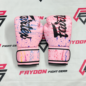 ถุงมือชกมวยไทย Fairtex หนังวัวแท้ ดีไซน์หยดน้ำสีเขียว รุ่นขายดี พร้อมสายรัดข้อมือทำมือ - Product Image 4