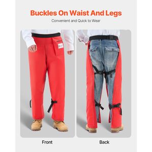 Pantaloni Protettivi Stile Grembiule per Motosega da Uomo/Donna, Classe C, 8 Strati, con Cintura Regolabile, Tasca Porta Attrezzi, Guanti da Giardino e Protezioni - Product Image 4
