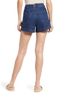 Shorts Cargo de Cintura Media para Mujer, Personalizados OEM, Estilo Vintage, Transpirables, de Satén, Poliéster/Algodón, Lavado Claro - Product Image 4