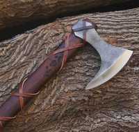 Hache Viking artisanale de haute qualité, forgée à la main, en acier à haute teneur en carbone, 7 pouces, hache industrielle pour fendre le bois, pour le camping en plein air et le bricolage