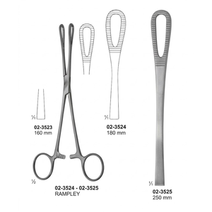 Pinces à éponges Rampley de haute qualité, 250 mm, en acier inoxydable, pinces chirurgicales pour usage hospitalier - Product Image 4