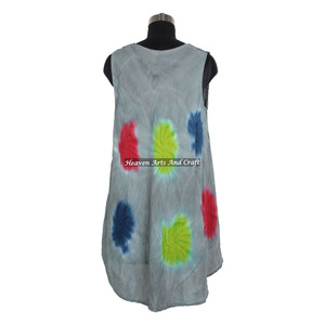 Vestido Boho de Verano 2026 para Mujer, Estampado Tie Dye, Halter, para Fiesta, Playa, Vacaciones, Vestido de Sol, Estilo Bohemio Gitano, de Rayón - Product Image 2