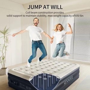 Matelas pneumatique Queen avec pompe intégrée, lit gonflable surélevé de 16 pouces - Product Image 3