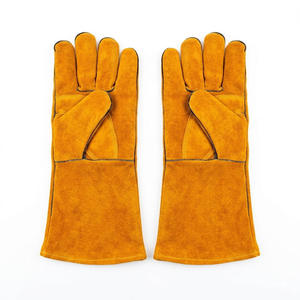 Gants de soudage en cuir, avec pouce droit, sans doublure, 35 cm, résistants aux hautes températures, anti-éclaboussures - Product Image 4