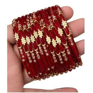Bracelets de mode Churiyan, bracelets en verre kashmiri, bijoux ethniques traditionnels faits à la main, bracelets de mariage pour femmes, vente en gros - Product Image 1
