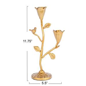 Bougeoir en métal doré unique pour mariage, noël, pâques et halloween, bougeoir décoratif pour la maison, les événements et les fêtes. - Product Image 3