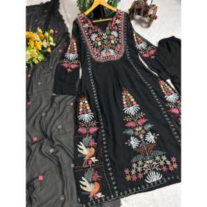 Conjunto de Traje de Fiesta para Mujer de Diseñador con Hermoso Dupatta - Product Image 2