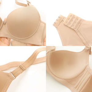 Sujetador tipo camiseta con aros, copas acolchadas finas y suaves, cobertura total, talla grande 44, diseño elegante y personalizado para busto grande, fabricante ODM. - Product Image 3