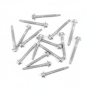 Weather-Resistant Zinc Plated Hex Head Roofing Screws - Self-Drilling Wood & Metal Fasteners - Product Image 1