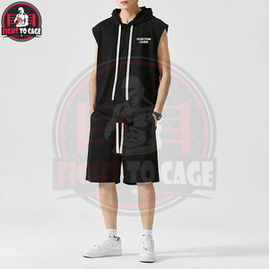 Ropa Deportiva Ligera de Otoño para Fisicoculturismo, Absorbente de Humedad, para Gimnasio, Correr, Uso Casual, Sudaderas sin Mangas, Pantalones Cortos - Product Image 5