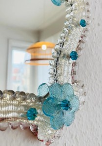 Espejo de Cristal de Murano Veneciano Vintage - Product Image 1