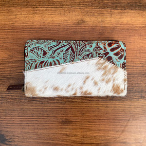 Nouveau Design Offre Spéciale Western véritable portefeuille en cuir de fourrure gaufré élégant à la main sculpture en cuir coques de téléphone de luxe femmes embrayages - Product Image 3