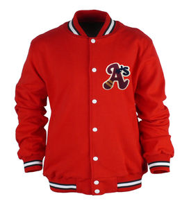 เสื้อแจ็คเก็ตหนังแท้สำหรับผู้ชาย แจ็คเก็ตบอมเบอร์แบบ Letterman สีดำ หนังแท้ สไตล์วิทยาลัย มีไซส์สั่งทำได้ - Product Image 3