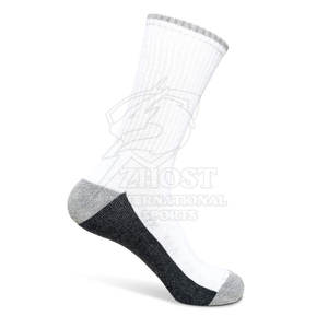 Calcetines deportivos de algodón con logotipo personalizado al por mayor, calcetines deportivos de entrenamiento con suela gruesa de rizo, en existencia. - Product Image 4