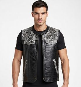 Chaleco de motociclista de cuero genuino para hombre de talla grande nuevo estilo de motocicleta chaleco Casual chaqueta de invierno procesamiento en bruto - Product Image 1