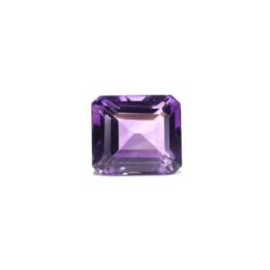 10.2 Carat Natural Amethyst Loose Gemstone-Emerald Cut Faceted for Fine Jewelry - Product Image 1