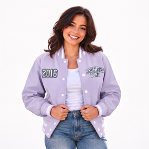Chaqueta universitaria color burdeos con bordado chenille personalizado, abrigo tipo letterman, venta al por mayor, OEM, ropa de calle, ropa de invierno. - Product Image 2