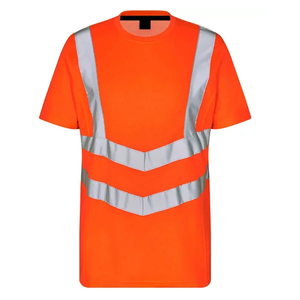 Custom Logo Polyester/Cotton Best Selling Safety Hi <b>Vis</b> Work Wear Construction Reflective Tape Working <b>T</b>-<b>Shirts</b> for Adults - Product Image 4