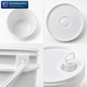 Cubo de plástico industrial de 5 galones para aceite lubricante, personalizable con serigrafía, hermético, con tapa y boquilla antiderrame para productos químicos - Product Image 3