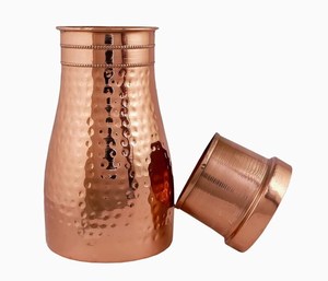 Nouvelle Arrivée : Bouteille d'Eau en Cuivre Pur avec Finition Martelée, Bouteille de Stockage Nocturne aux Bienfaits pour la Santé - Product Image 5