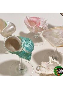 Vietnamese Handmade Seashell Martini Glass Premium Natural Shell <b>Drinkware</b> for Restaurant and Party Use - Product Image 1