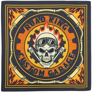 ผ้าพันคอ Ghost Rider สกรีนโลโก้ตามสั่ง ขายดี |   ผ้าพันคอรูปหัวกะโหลกสไตล์ไบค์เกอร์แบบกำหนดเอง |   ผ้าพันคอสำหรับขี่มอเตอร์ไซค์แบบพิมพ์ลายแบบซับลิเมชั่น - Product Image 1