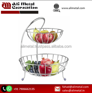 Customizable Modern Metal Mesh Storage <b>Basket</b> Iron Fruit & Vegetable Organizer for Home & Kitchen Use Boxed Packaging - Product Image 2