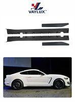 Jupes latérales en fibre de carbone style GT500 pour Mustang 15-23 – Qualité supérieure, ajustement parfait, kit carrosserie durable