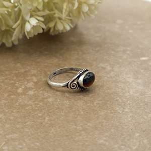 Handmade Brass Natural <b>Tiger</b> <b>Eye</b> Vintage Oval Gemstone Swirl Design Bezel Setting Ethnic Boho Statement <b>Ring</b> - Product Image 2