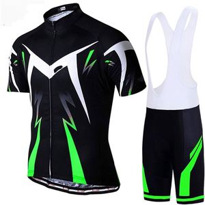 Conjunto de Jersey de Ciclismo Negro y Azul con Patrón Abstracto, Manga Corta, Cierre Completo, Ropa de Ciclismo, Ropa Deportiva para Hombre - Product Image 3