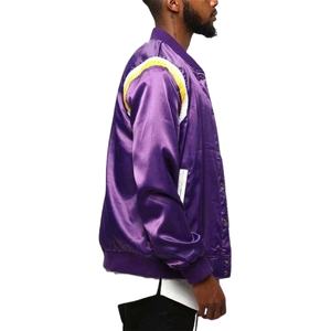 Veste de baseball en satin personnalisée de haute qualité, en polyester, pour homme, hiver - Product Image 4