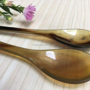 Mini cuchara para servir hecha a mano con cuerno Natural Real, decoración de diseño único, cuchara de té con cuerno de la India para fiestas de cocina - Product Image 2
