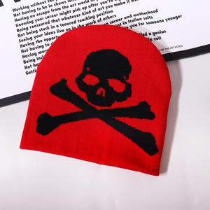 Gorro de Calavera Gótica Cálido, Suave y Elástico para Hombres y Mujeres, Gorro de Punto para Halloween, Esquí, con Bordado 3D de Daily Gothic Gifts - Product Image 3